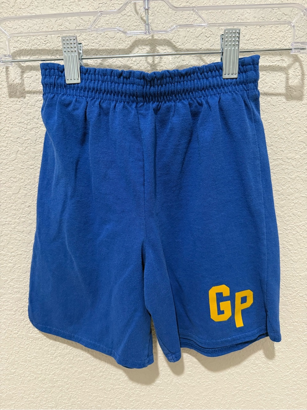 Vintage Gap Blue Athletic Shorts with Yellow GP Logo